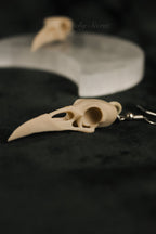 Midnight Raven Skull Drop Earings