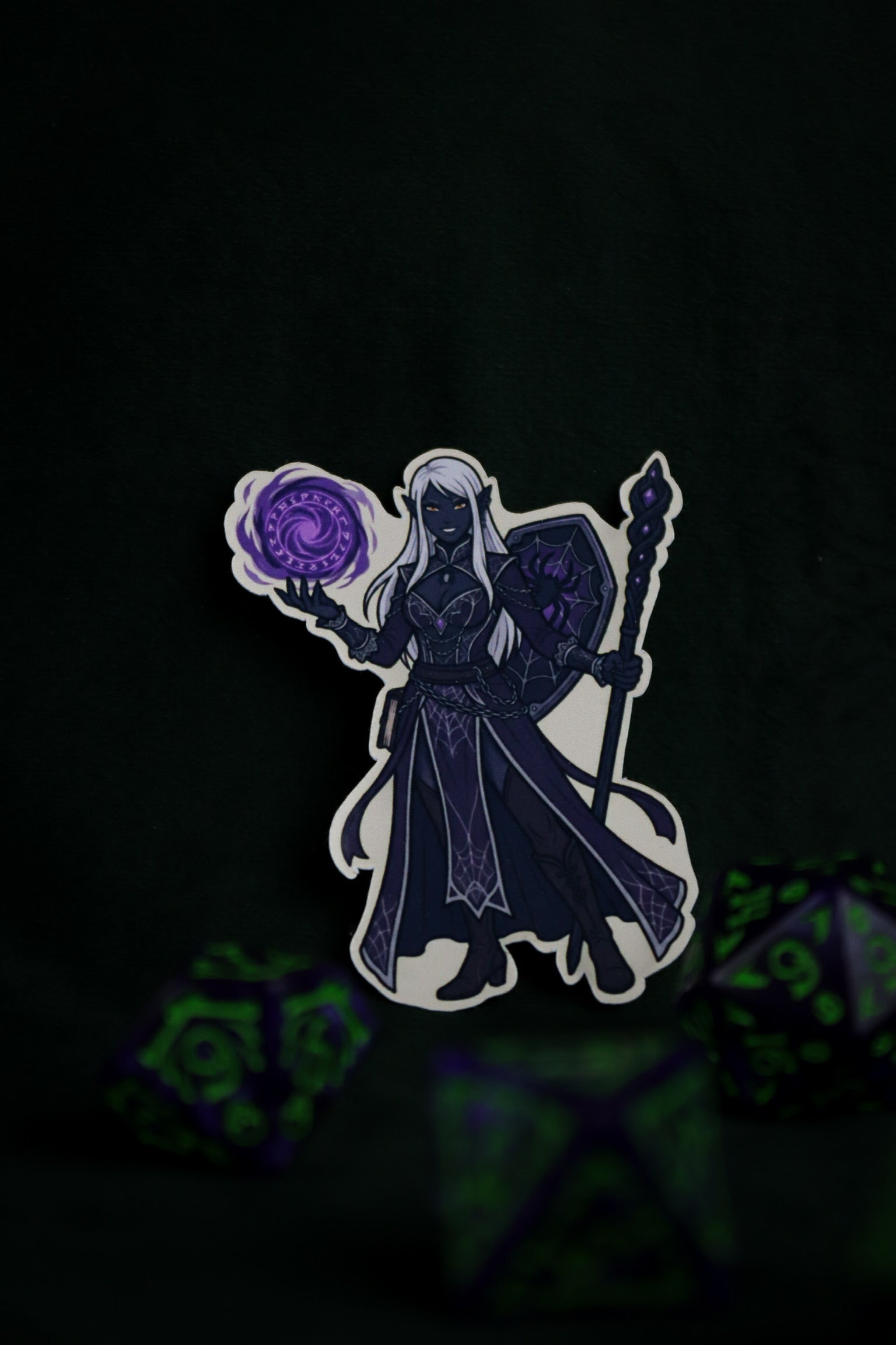 Spellcaster / Wizard Drow Vinyl Sticker