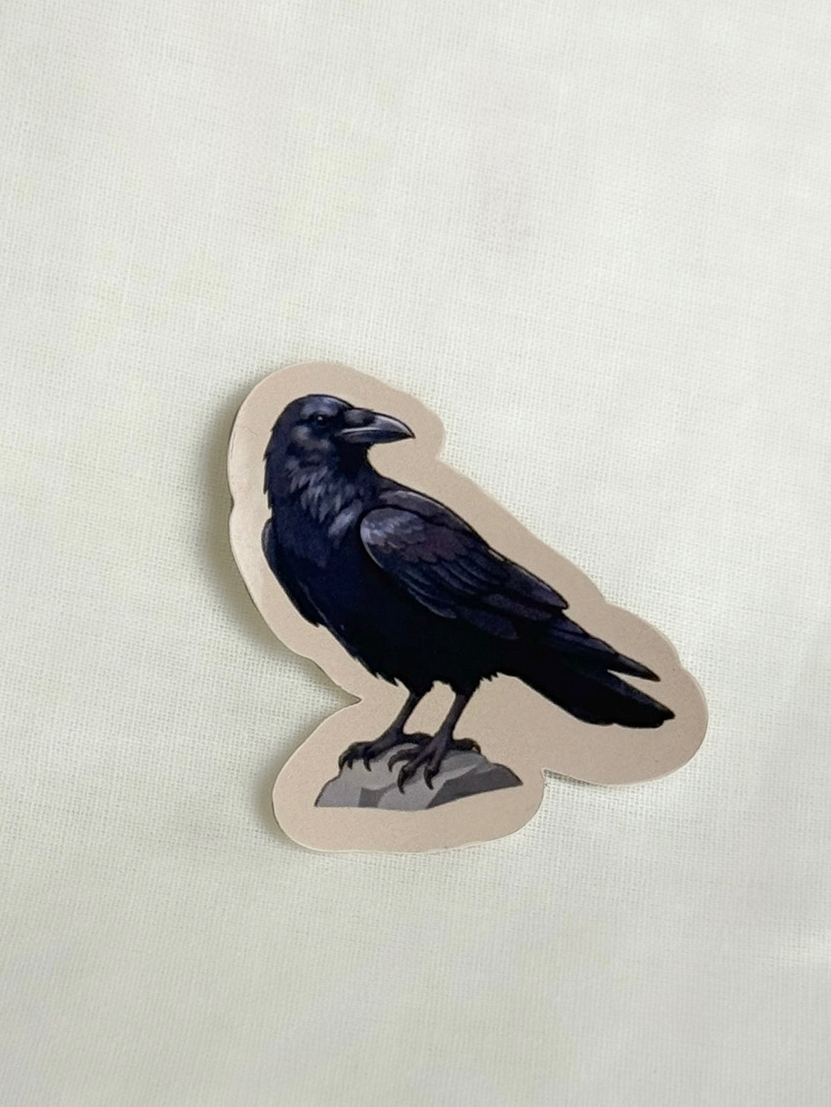 Perched Raven Sticker