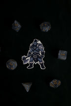Fighter / Barbarian Half-Orc Vinyl Sticker