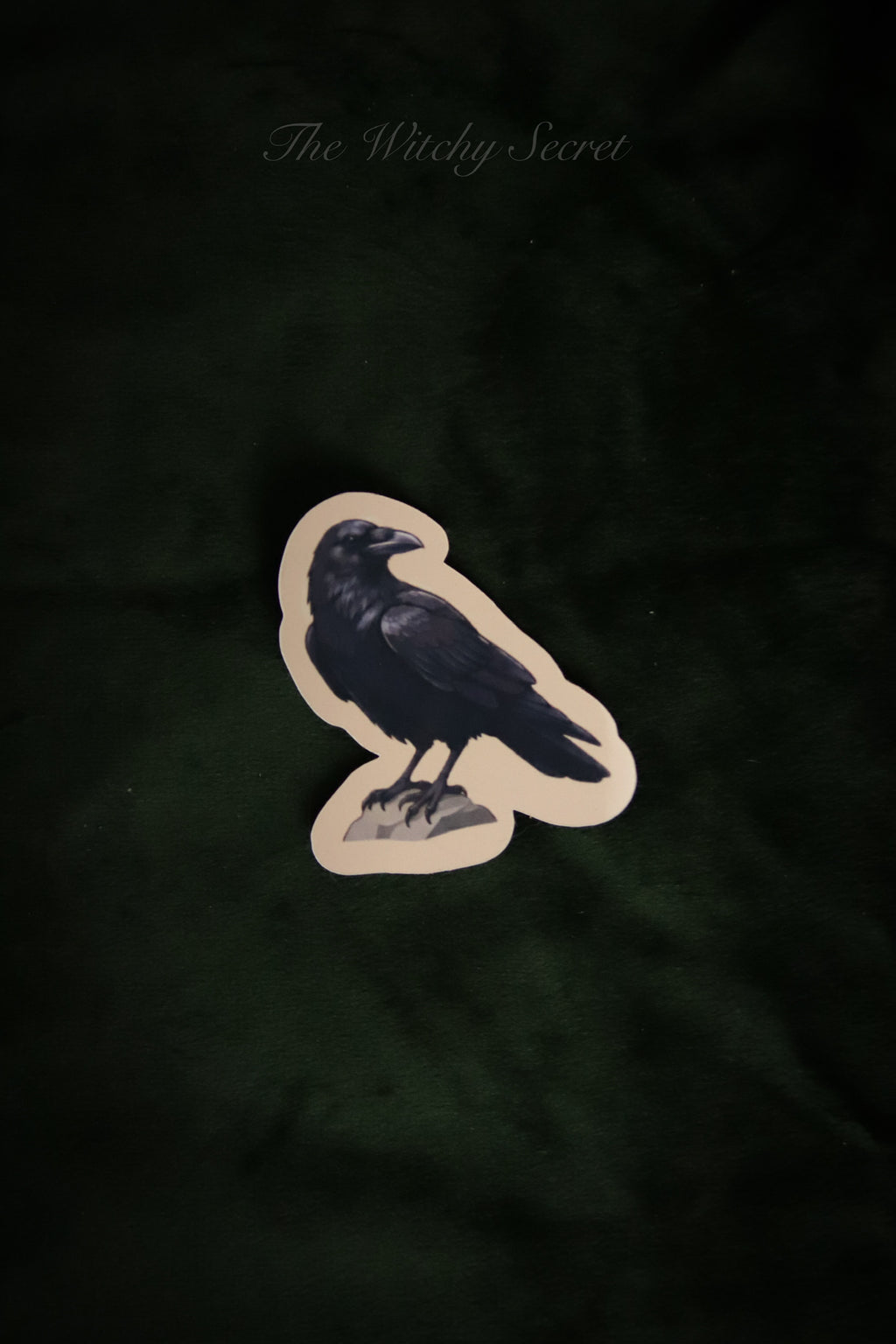 Perched Raven Sticker