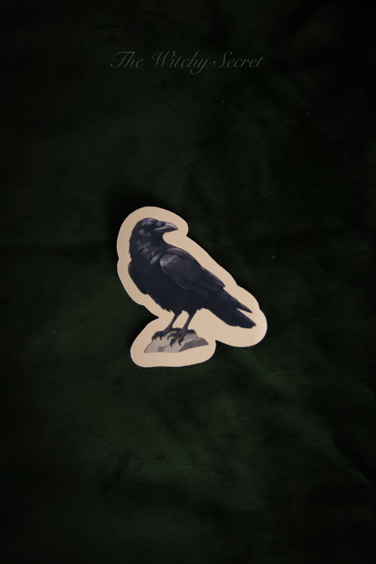 Perched Raven Sticker