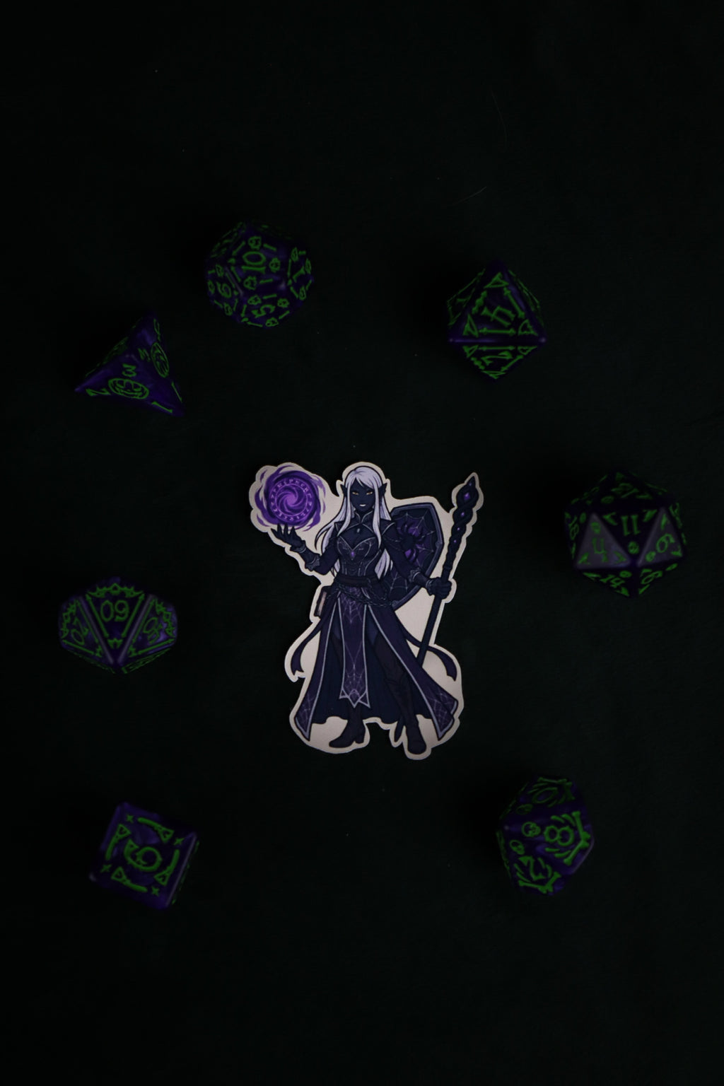 Spellcaster / Wizard Drow Vinyl Sticker