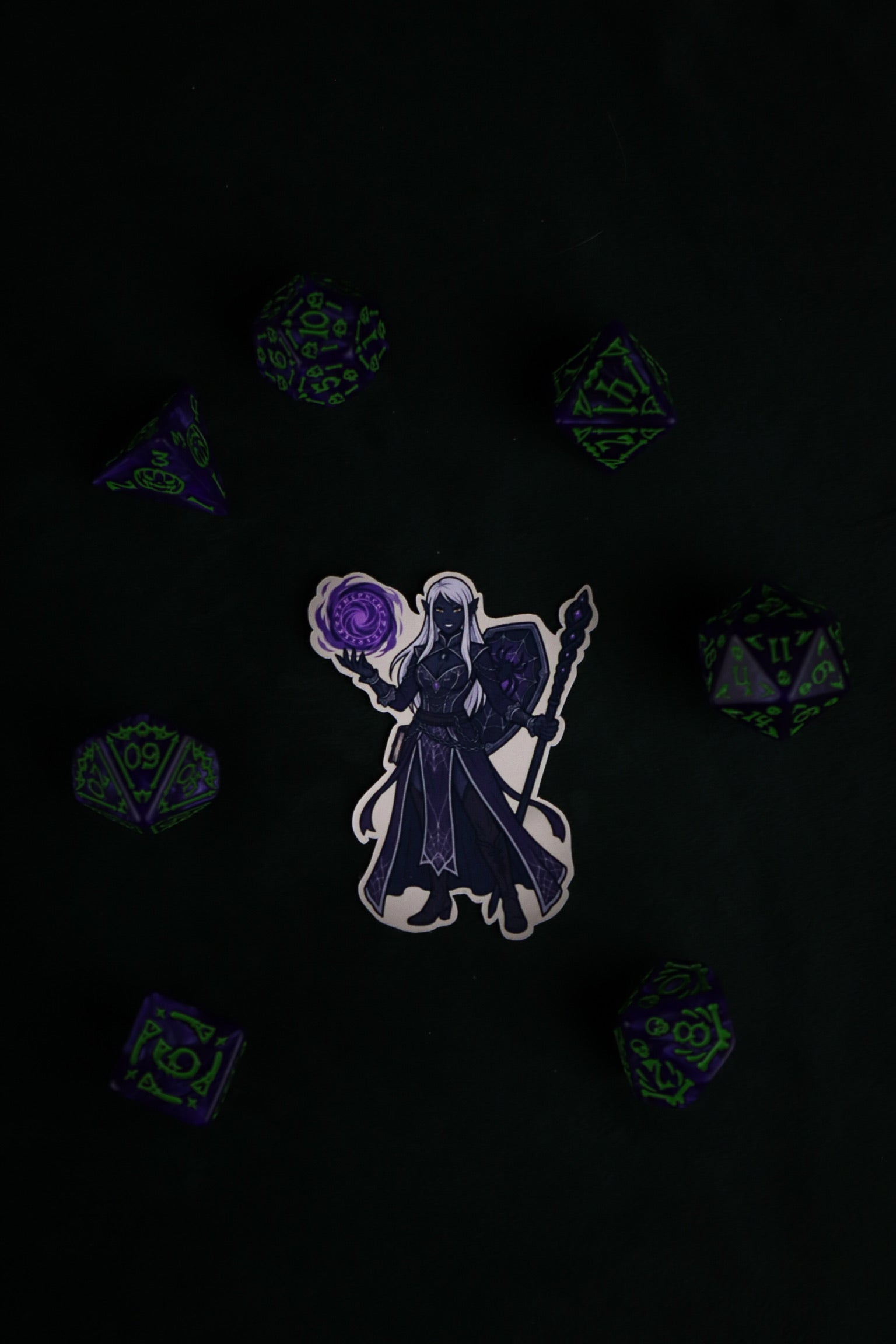 Spellcaster / Wizard Drow Vinyl Sticker