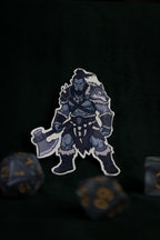 Fighter / Barbarian Half-Orc Vinyl Sticker