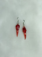 Midnight Raven Skull Drop Earings