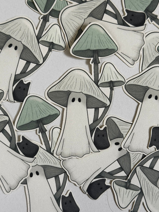 Ghostie Mushroom Sticker