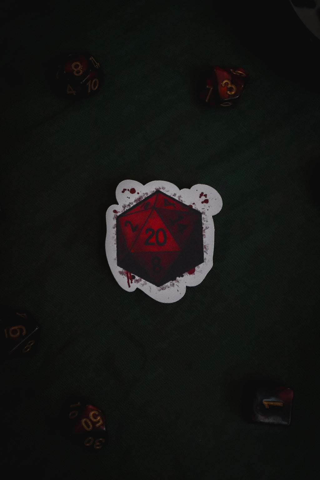 Blood D20 Sticker