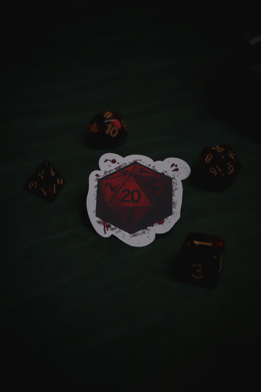 Blood D20 Sticker