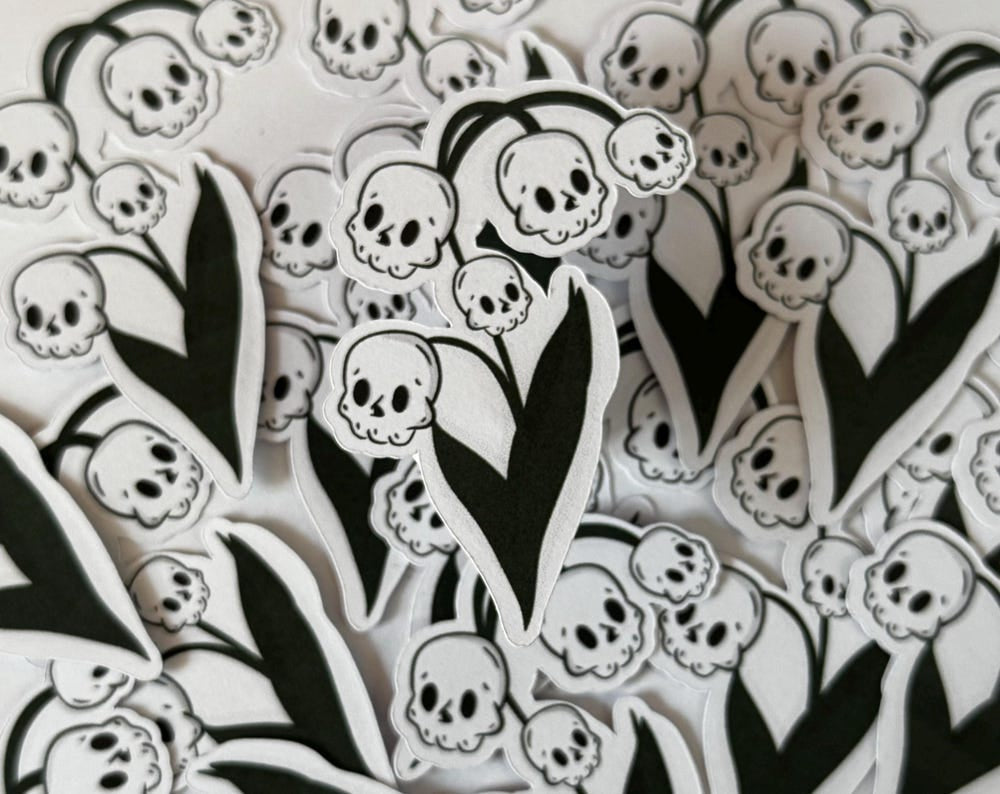 Skull Drops Sticker